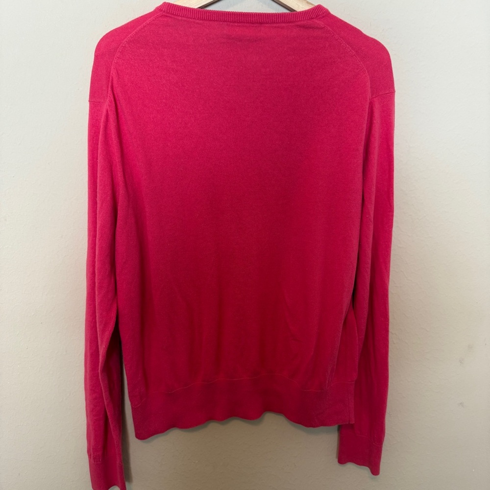 Polo Ralph Lauren Sweater Women’s Large Crew Neck Cotton Cashmere Pink - Picture 2 of 7